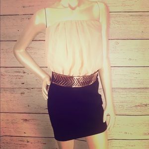 NWT! Strapless Dress w/Belt Women’s Sz L